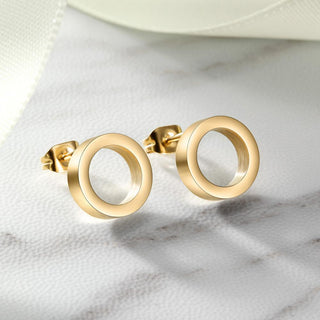 Oria Open Circle Stud Earrings