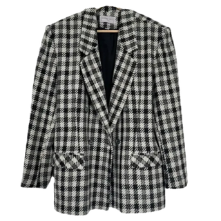 Vintage Houndstooth Double Breasted Blazer