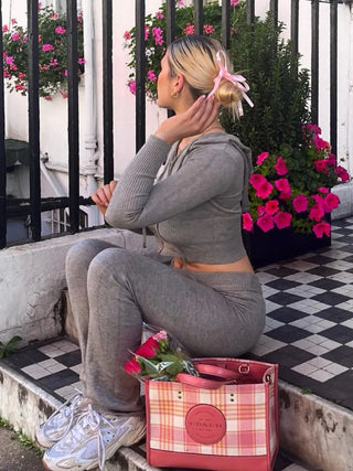 Cropped Hoodie & Trousers Tracksuit