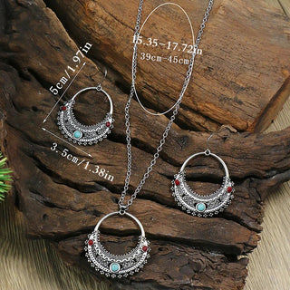 Rustic Tribal Necklace & Earrings Set