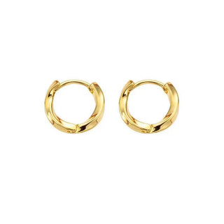 Mariasz Minimalist Plated Gold Circle Earrings