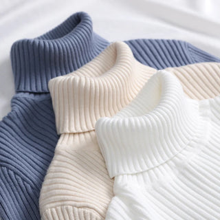Soft Knitted Cashmere Pullover Turtleneck Sweater