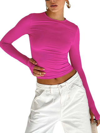 Long Sleeve Slim Fit Crop Top