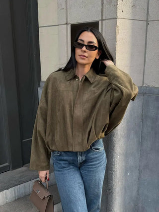 Marsly Longline Suede-Effect Coat