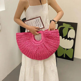 Half Moon Basket Beach Bag