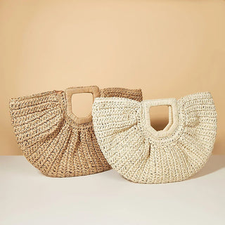 Half Moon Basket Beach Bag