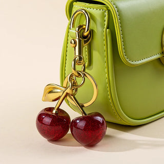 Red Cherry Pendant Bag Charm