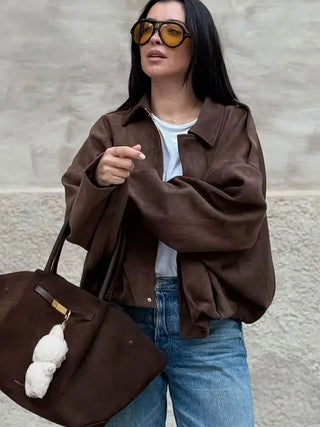 Marsly Longline Suede-Effect Coat