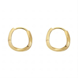Mariasz Minimalist Plated Gold Circle Earrings