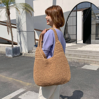 Shoulder Wicker Tote