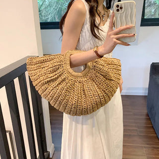 Half Moon Basket Beach Bag