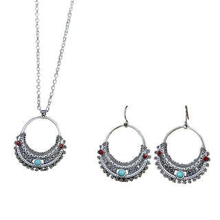 Rustic Tribal Necklace & Earrings Set