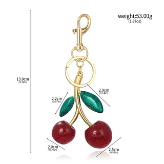 Red Cherry Pendant Bag Charm