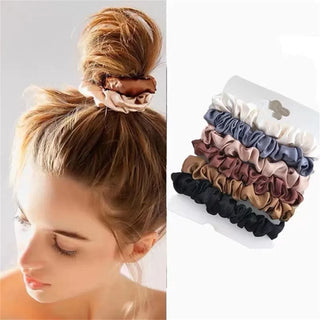 6pcs Satin Hair Scrunchies