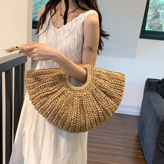 Half Moon Basket Beach Bag