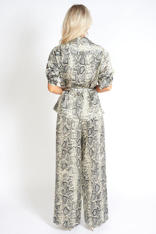 Carmel Snake Print Pants