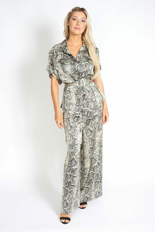 Carmel Snake Print Pants