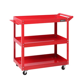 3-Tier Red Tool Cart Trolley