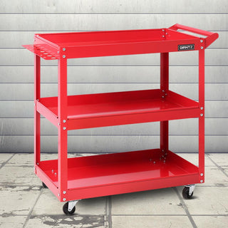 3-Tier Red Tool Cart Trolley