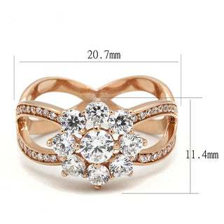 Rose Gold 925 Sterling Silver Ring [AAA Grade CZ]