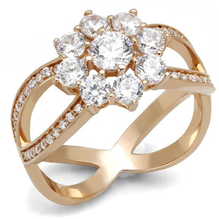 Rose Gold 925 Sterling Silver Ring [AAA Grade CZ]