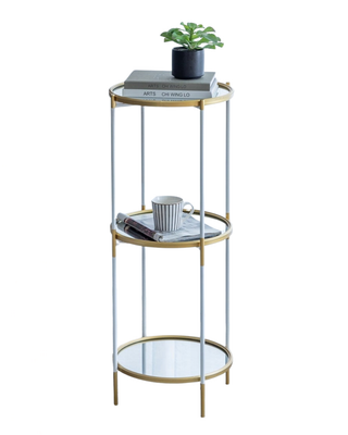 Three-Tier Shelf with Glass Shelves