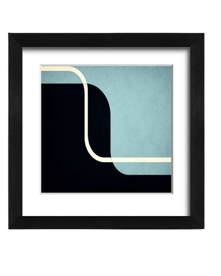 Abstract Yin Yang Square Framed Print