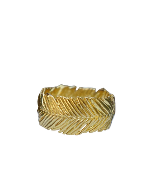 Gold Leaf Ring 14K