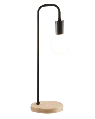 Wooden Gooseneck Table Lamp