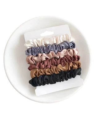 6pcs Satin Hair Scrunchies