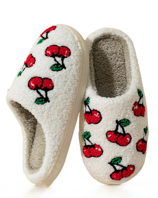 Little Cherry Plush Slippers