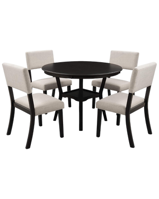 5-Piece Round Dining Table Set
