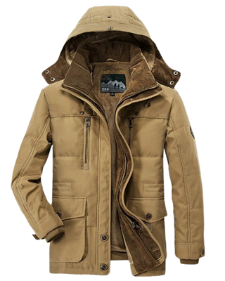 Hooded Winter Parka Coat w/Inner Fleece