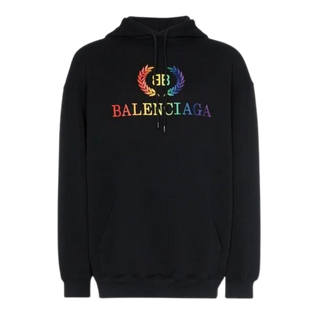 Balenciaga Embroidered Rainbow Pullover Hoodie
