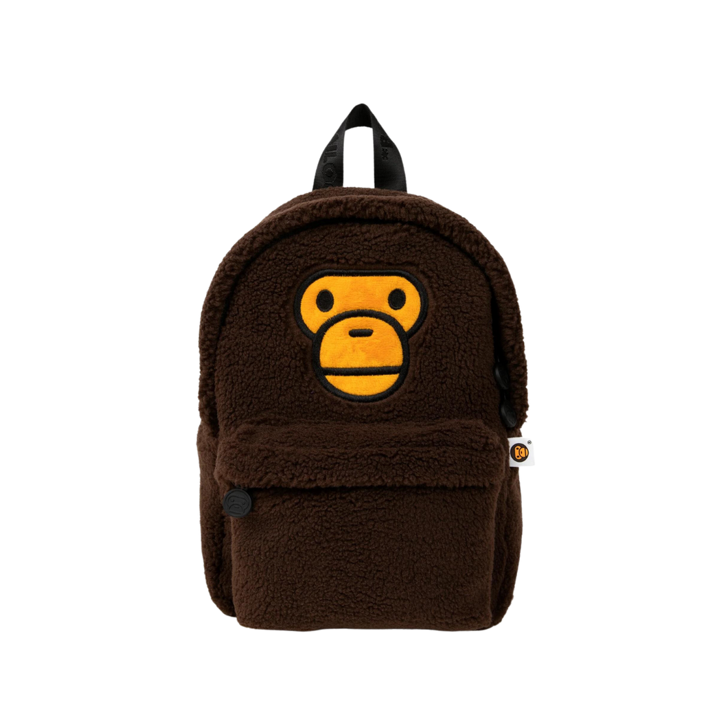 BAPE Baby Milo Brown Faux Fur Technical Backpack