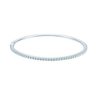 Tiffany & Co. Metro Hinged White Gold & Diamond Bangle