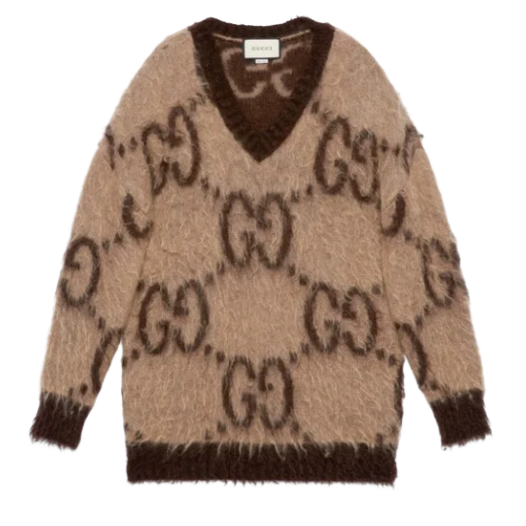 Gucci Mohair Printed Pullover Sweater