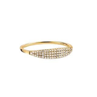 Mejuri Pavé Diamond Slim Signet