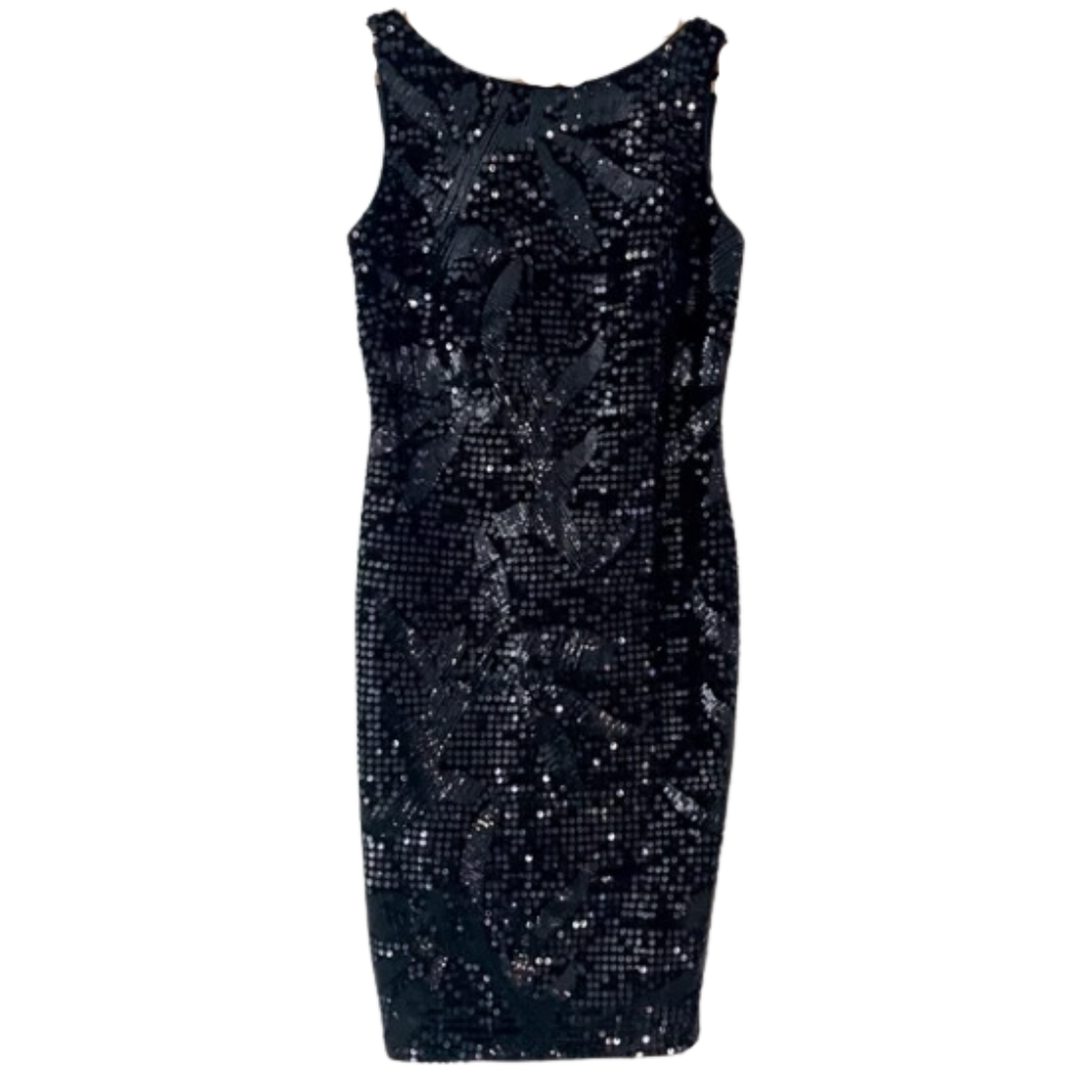 Aidan Mattox Velvet Sequin Dress