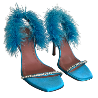 Amina Muaddi Adwoa Feather Crystal Sandals