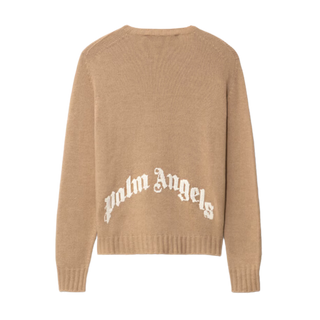 Palm Angels Curved Logo Knit Sweater