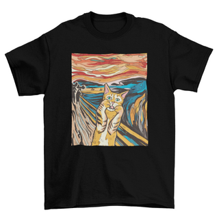 “The Scream” Orange Tabby Cat Parody T-Shirt
