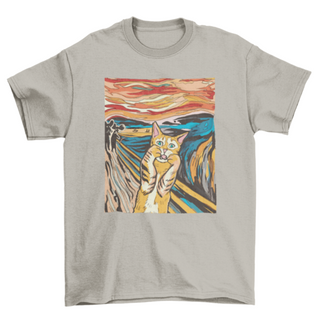 “The Scream” Orange Tabby Cat Parody T-Shirt