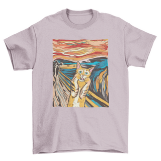 “The Scream” Orange Tabby Cat Parody T-Shirt