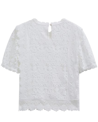 Philosophy Lace Cap Sleeve Blouse