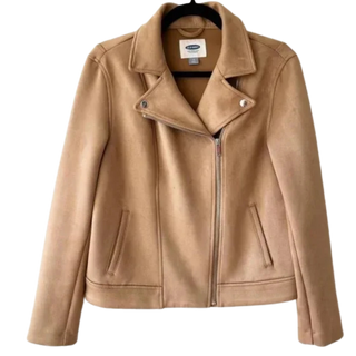 Old Navy Faux Suede Camel Moto Jacket