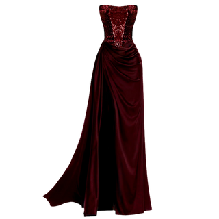 Nadya Satin Evening Gown