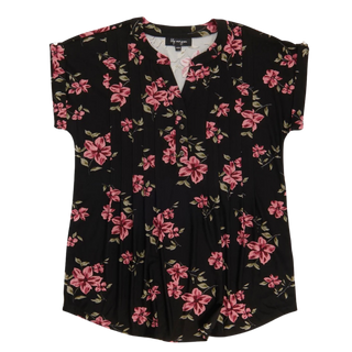 Lily Morgan Floral V-Neck Blouse