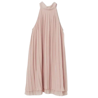 H&M Halter Plisse Pleated Mini Party Dress