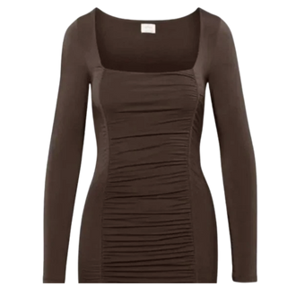 Aritzia x Wilfred Ruched Lydia Long Sleeve Dress